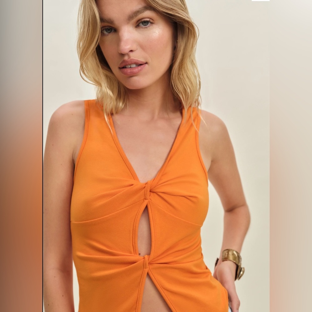 NWT Reformation Tefi Knit Top; Size S